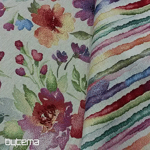 Tissu pour tapisserie FLEURS PASTEL