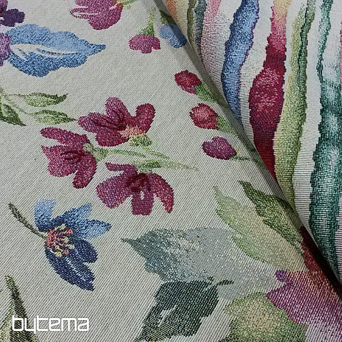 Tissu pour tapisserie FLEURS PASTEL