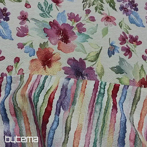 Tissu pour tapisserie FLEURS PASTEL