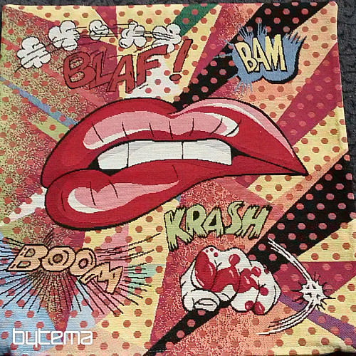 Housse de coussin tapisserie COMICS LIPS