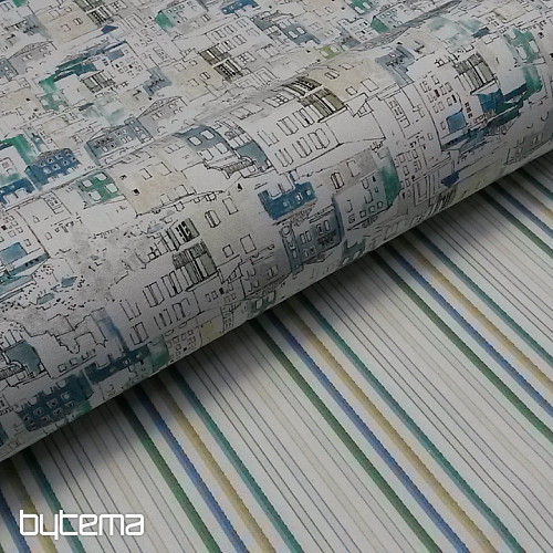 Tissu décoratif MANAGUA RAYA bleu