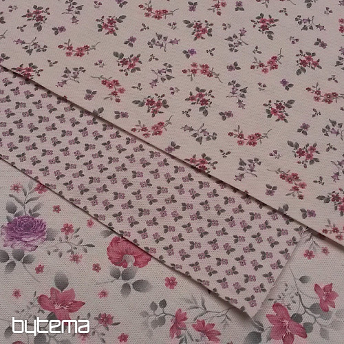 Tissu déco DIVA FLOWERS rose