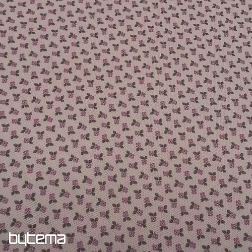 Tissu déco ALBUM DE FLEURS rose