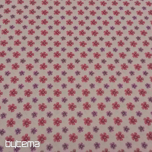 Tissu déco FLEURS CLARA rose