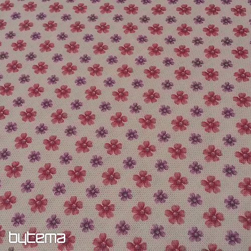 Tissu déco FLEURS CLARA rose