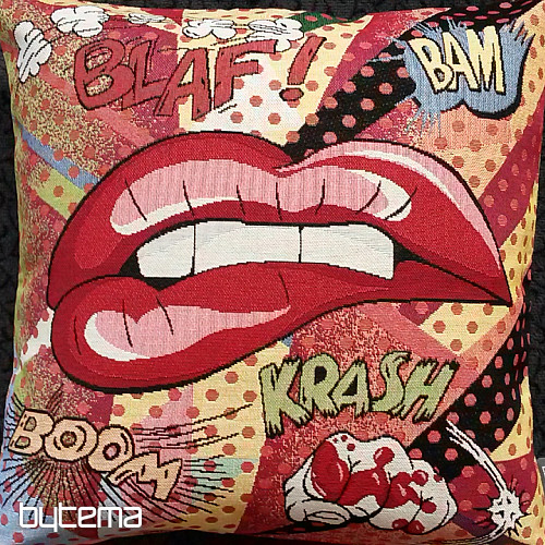Housse de coussin tapisserie COMICS LIPS