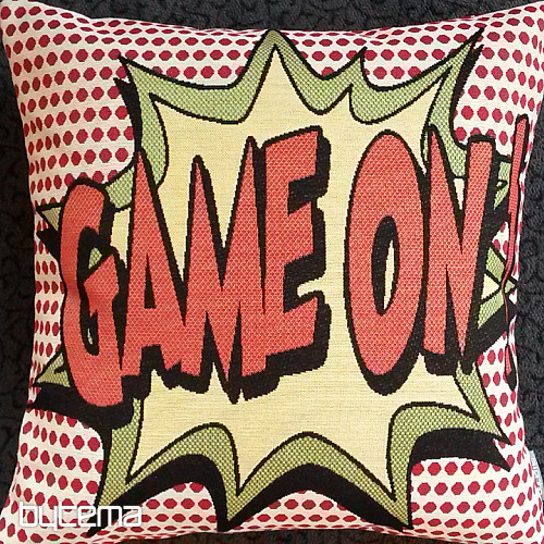 Housse de coussin tapisserie COMICS GAME ON!