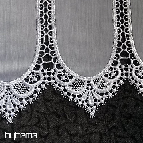 Rideau vitrail au crochet 13609 blanc
