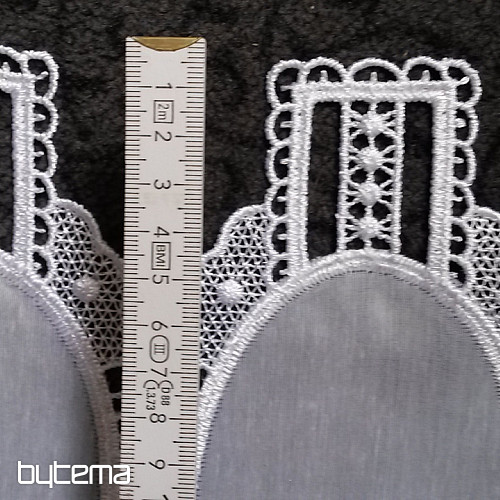 Rideau vitrail au crochet 13609 blanc