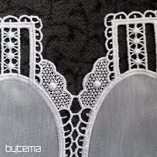 Rideau vitrail au crochet 13609 blanc