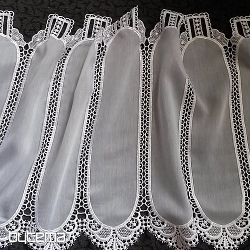 Rideau vitrail au crochet 13609 blanc