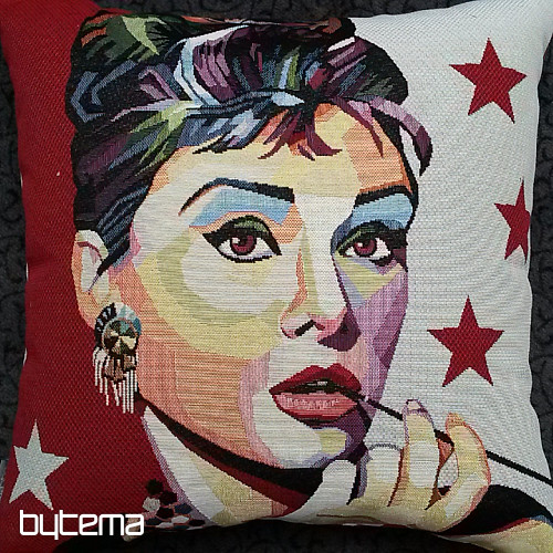 Housse de coussin en tapisserie COMICS Audrey Hepburn