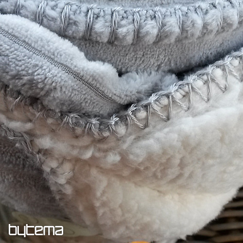 couverture en microfibre velours côtelé EXTRA SOFT SHEEP - st. gris