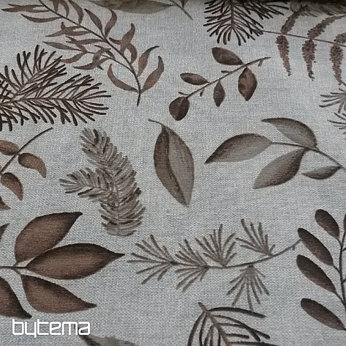 Tissu décoratif FERN BROWN