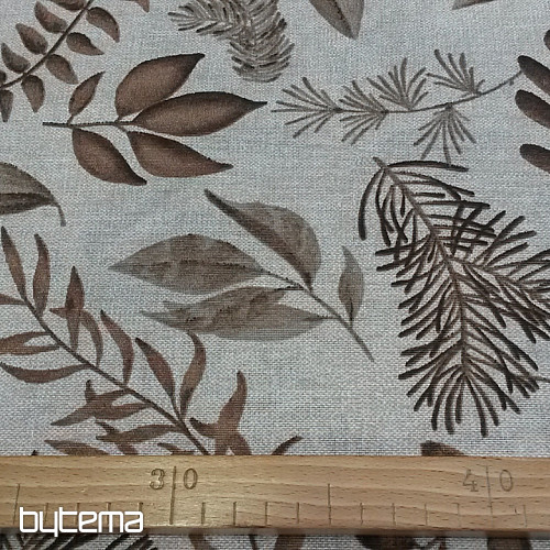 Tissu décoratif FERN BROWN