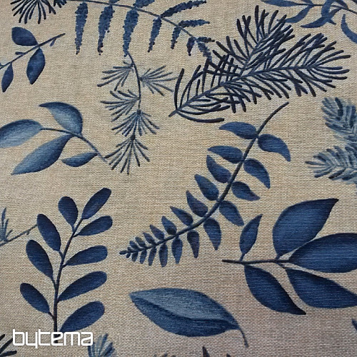 Tissu décoratif FERN BLEU