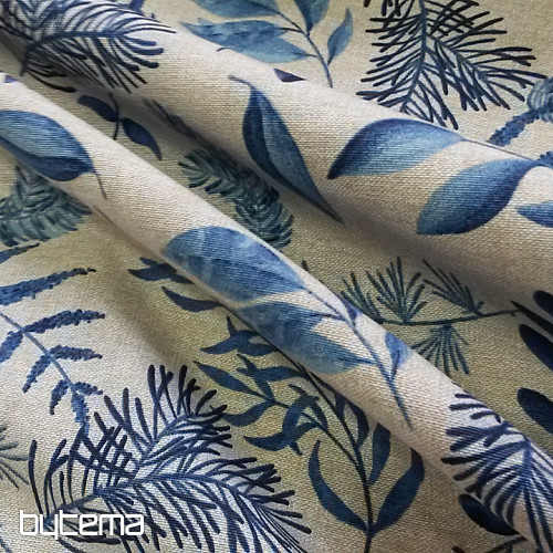 Tissu décoratif FERN BLEU