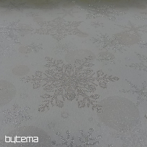 Tissu jacquard décoratif FLAKES II. argent naturel