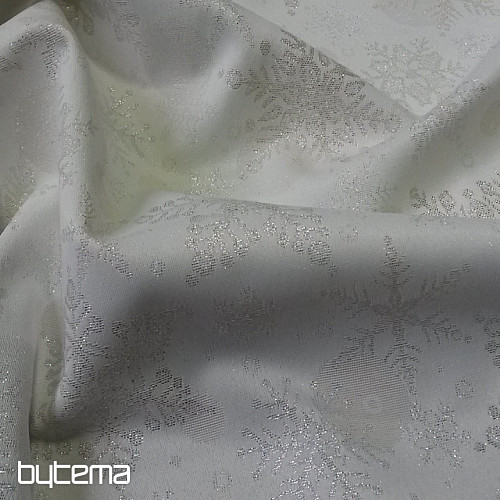 Tissu jacquard décoratif FLAKES II. argent naturel