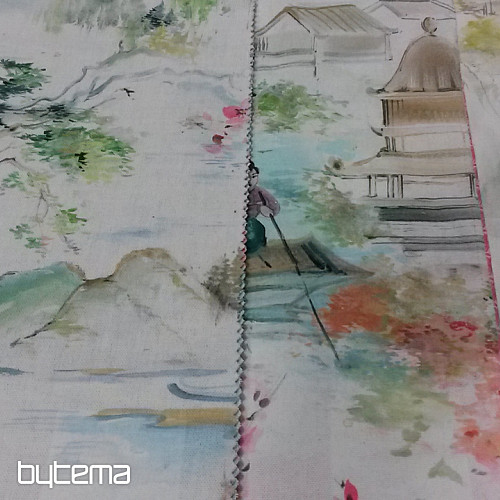 Tissu décoratif MIDORI bambou japonais