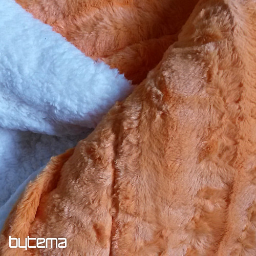 Couverture mouton jacquard - 150x200 orange