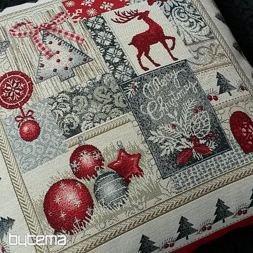 Housse de coussin tapisserie de Noël JOYEUX NOËL