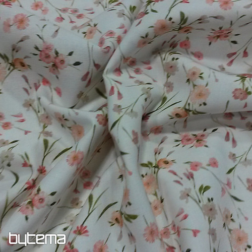 Tissu coton JARDINS C rose