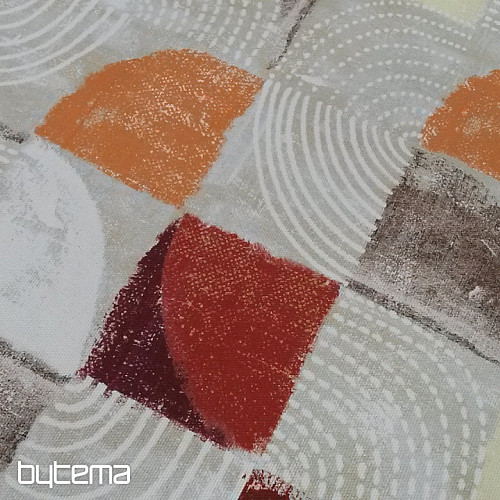 Tissu déco MOKKA GEO 1 orange