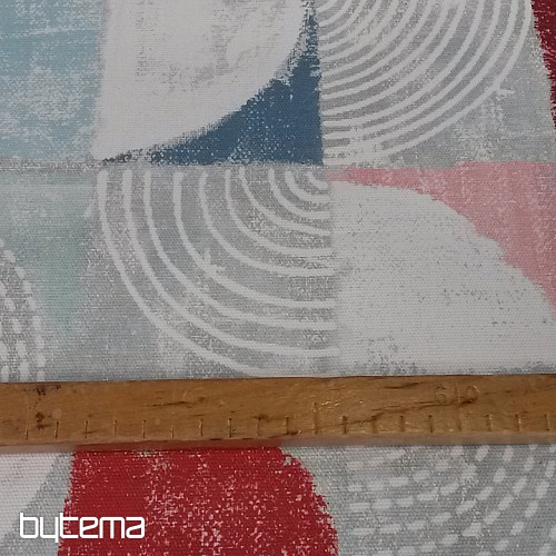 Tissu déco MOKKA GEO 1 rouge