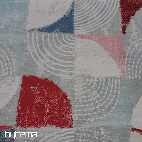 Tissu déco MOKKA GEO 1 rouge