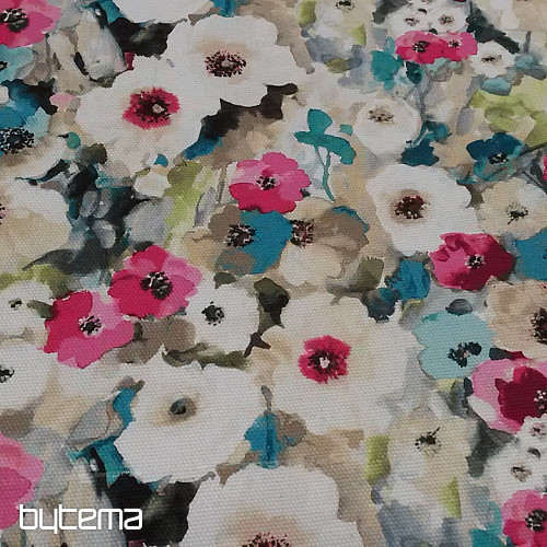 Tissu déco MONET fleurs