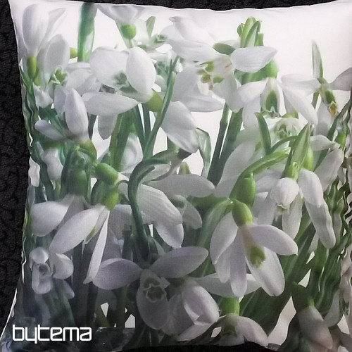 Housse de coussin décorative perce-neige