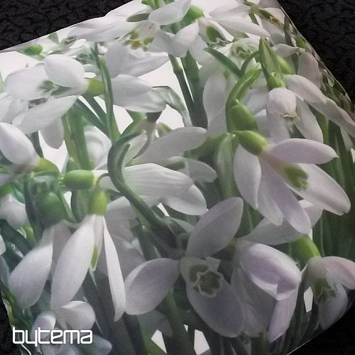Housse de coussin décorative perce-neige