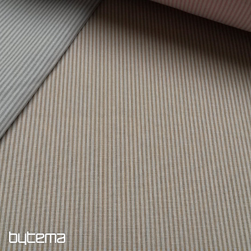 Tissu coton BABY STRIPE beige