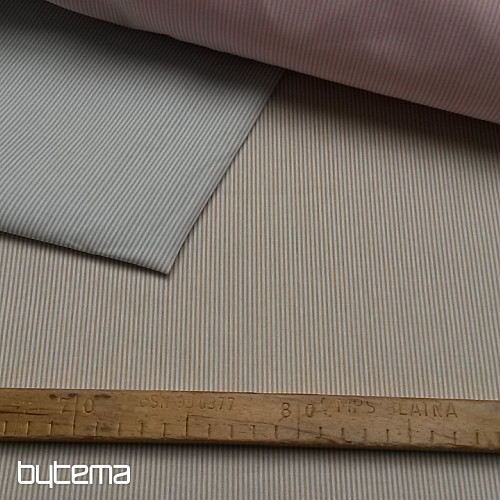 Tissu coton BABY STRIPE beige