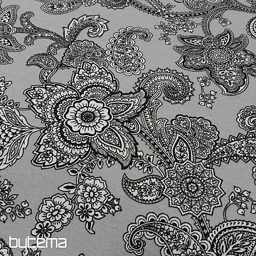 Tissu déco MASALA gris