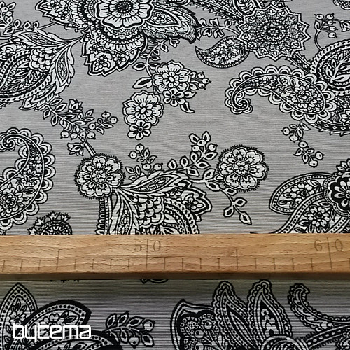 Tissu déco MASALA gris