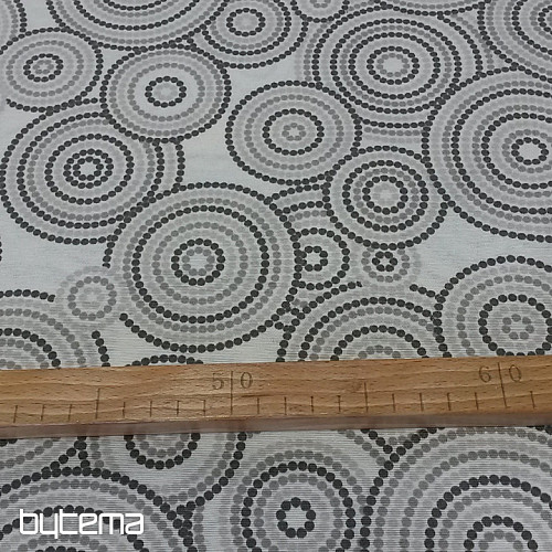Tissu décoratif MANDALA ECO gris