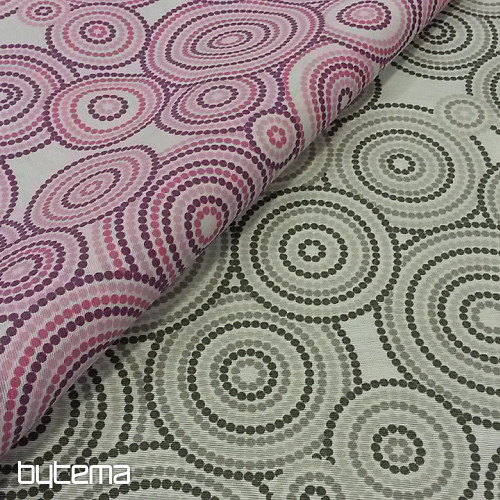 Tissu décoratif MANDALA ECO lilas