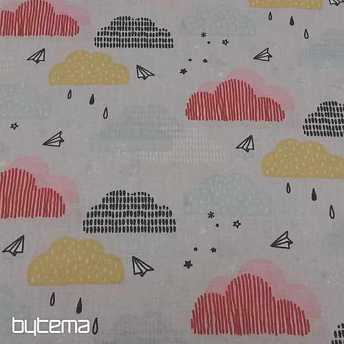 Tissu coton NUAGES