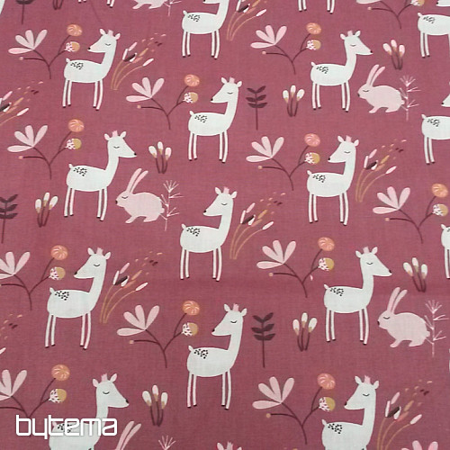 Tissu coton FAOLA bordeaux