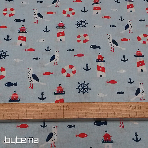 Tissu décoratif MAJÁKY bleu