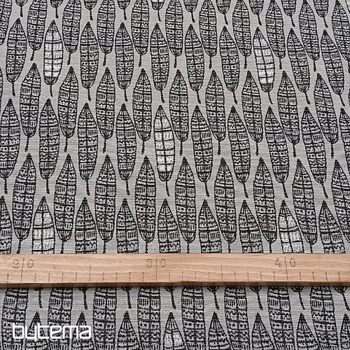 Tissu décoratif PÍRKA noir