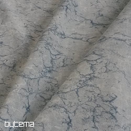 Tissu déco MARBRE bleu