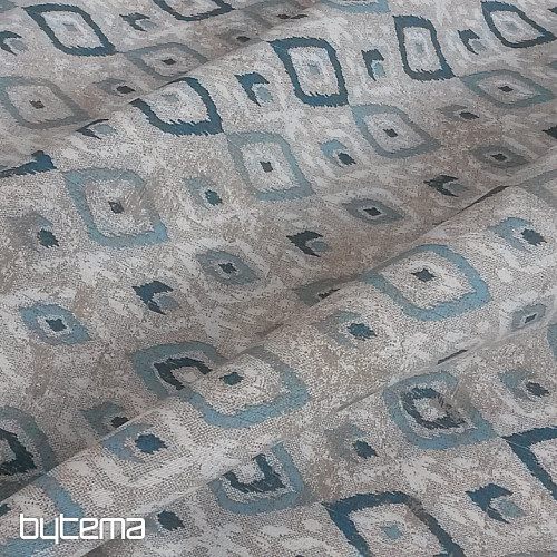 Tissu décoratif TULUM ROMBO turquoise