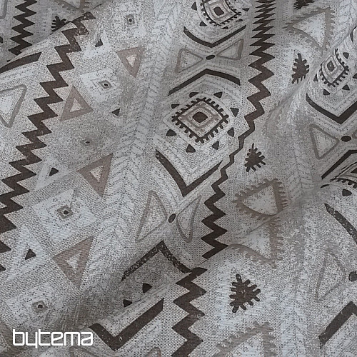 Tissu décoratif TULUM MAYA marron