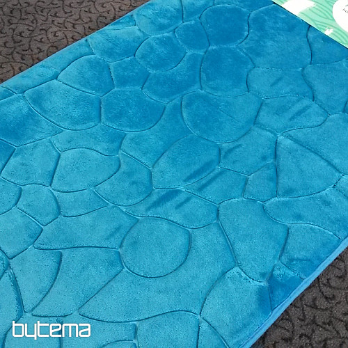 Tapis de salle de bain CARREAUX TURQUOISE