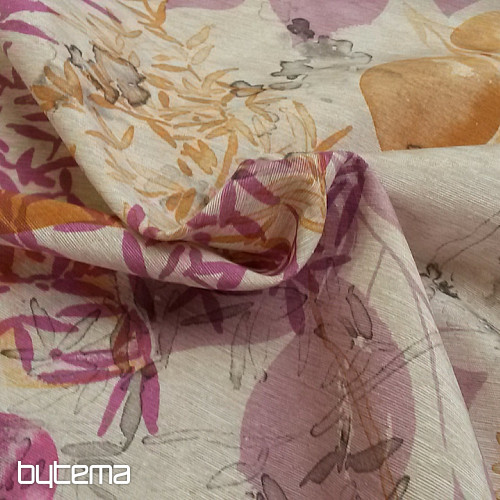 Tissu décoratif GAIA feuilles 301