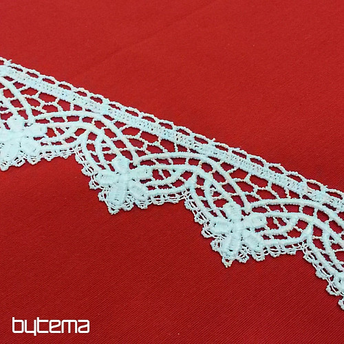 Dentelle 5557/0010 6 cm blanc mat
