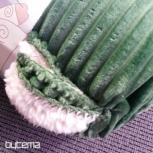 couverture microfibre EXTRA SOFT SHEEP velours côtelé - vert